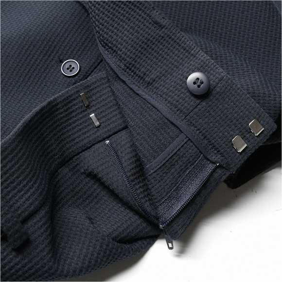 CLUB MONACO Deep Navy Textured Dress Pants - Picture 6 of 9